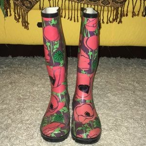 Floral Rain Boots